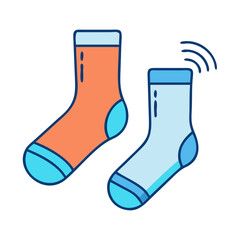 Find matching socks laundry day concept with signal sock for easy matching and organization idea