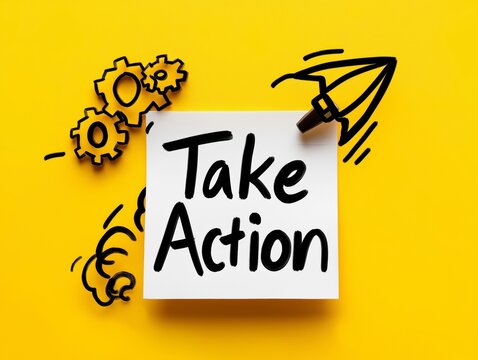 Sticky Note Urging Take Action

