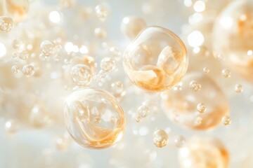 Fototapeta premium Embryonic Cells in Spherical Arrangements Suspended in a Luminous Fluid