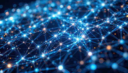 Obraz premium A visual representation of complex interconnectivity and data flow.