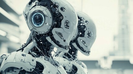 Fototapeta premium Futuristic Androids: A Glimpse into Advanced Robotics