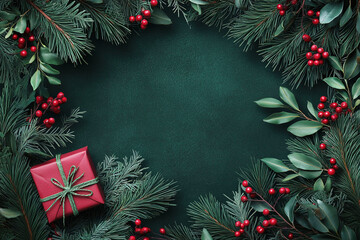 Green christmas background