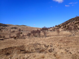 mountain landscape with blue sky