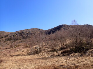 mountain landscape with blue sky