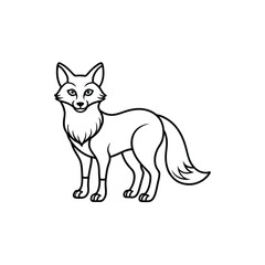 Obraz premium fox line art vector Illustrator Artwork