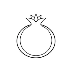 pomegranate  line art vector Illustrator 