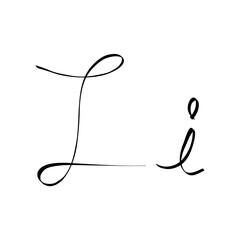 cursive i