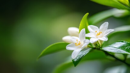 Delicate White Blossoms: A Close-Up of Nature's Beauty