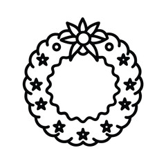 Wreath Vector Icon Graphic Design.
