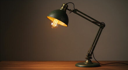 Illuminating Vintage Industrial Desk Lamp Enhancing Home Decor Ideas