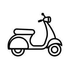 Obraz premium Scooter Outline Vector Icon Design. 