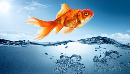 Fototapeta premium goldfish in water