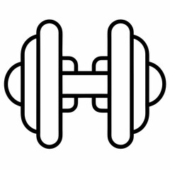 Dumbbell icon on white background