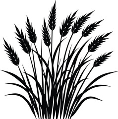 Grass Silhouette Black Vector | Nature, Outdoors & Landscape Vector