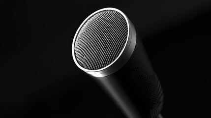 A handheld microphone with a sleek design, featuring a silver mesh head and black body—ideal for performances, recordings, and public speaking engagements