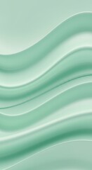 Fototapeta premium Smooth mint green waves with organic flowing curves in abstract design