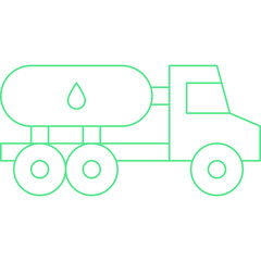 Tank Truck single vector illustration icon