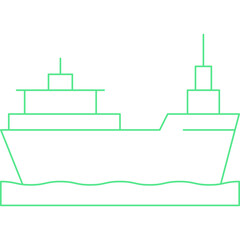 Cargo Ship I single vector illustration icon