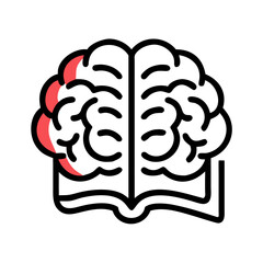  Colorful Brain with Book Icon