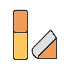  Colorful Chalk and Eraser Icon