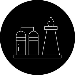 Refinery single vector illustration icon
