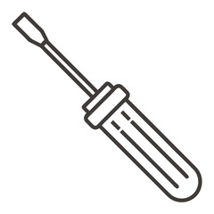Obraz premium Minimalist Screwdriver Outline for DIY Home Repairs 
