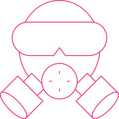 Gas Mask single vector illustration icon