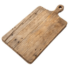 Fototapeta premium Rustic Weathered Wooden Cutting Board with Handle