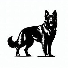 Fototapeta premium German Shepherd Silhouette