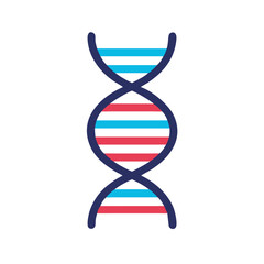  Colorful DNA Strand Icon