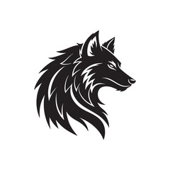 werewolf vector silhouette clip art logo design