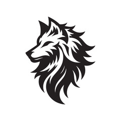 werewolf vector silhouette clip art logo design