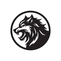 werewolf vector silhouette clip art logo design