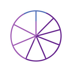  Detailed Fraction Wheel Icon