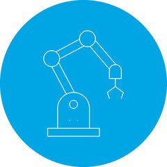 Industrial Robot III single vector illustration icon