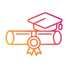  Detailed Graduation Scroll Icon