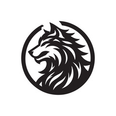 werewolf vector silhouette clip art logo design