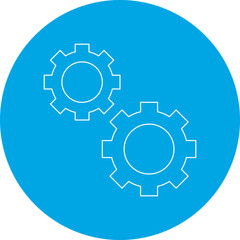 Cogwheel single vector illustration icon