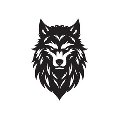 werewolf vector silhouette clip art logo design