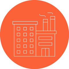 Factory II single vector illustration icon