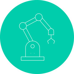 Industrial Robot III single vector illustration icon