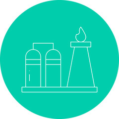 Refinery single vector illustration icon