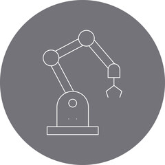 Industrial Robot III single vector illustration icon