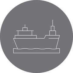 Obraz premium Cargo Ship I single vector illustration icon