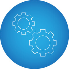 Cogwheel single vector illustration icon