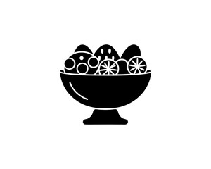 creative details Sweets Bowl Icon Vector Illustration