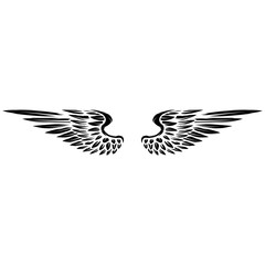 vintage vector wings isolated on white background. Design