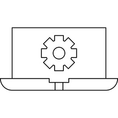Laptop Settings single vector illustration icon
