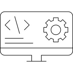Software Developer single vector illustration icon