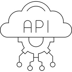 API single vector illustration icon